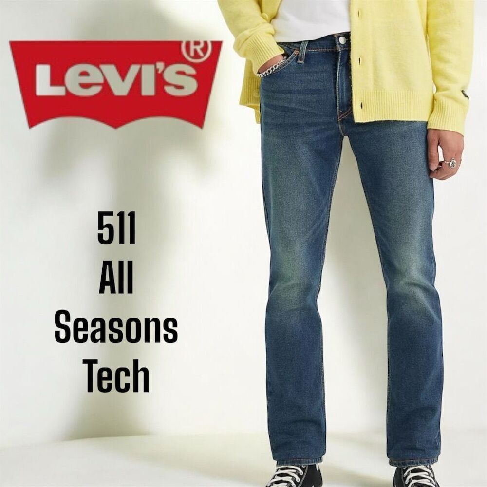Levi's 511 Slim Fit Men's All Seasons Tech Medium Blue Denim Jeans
